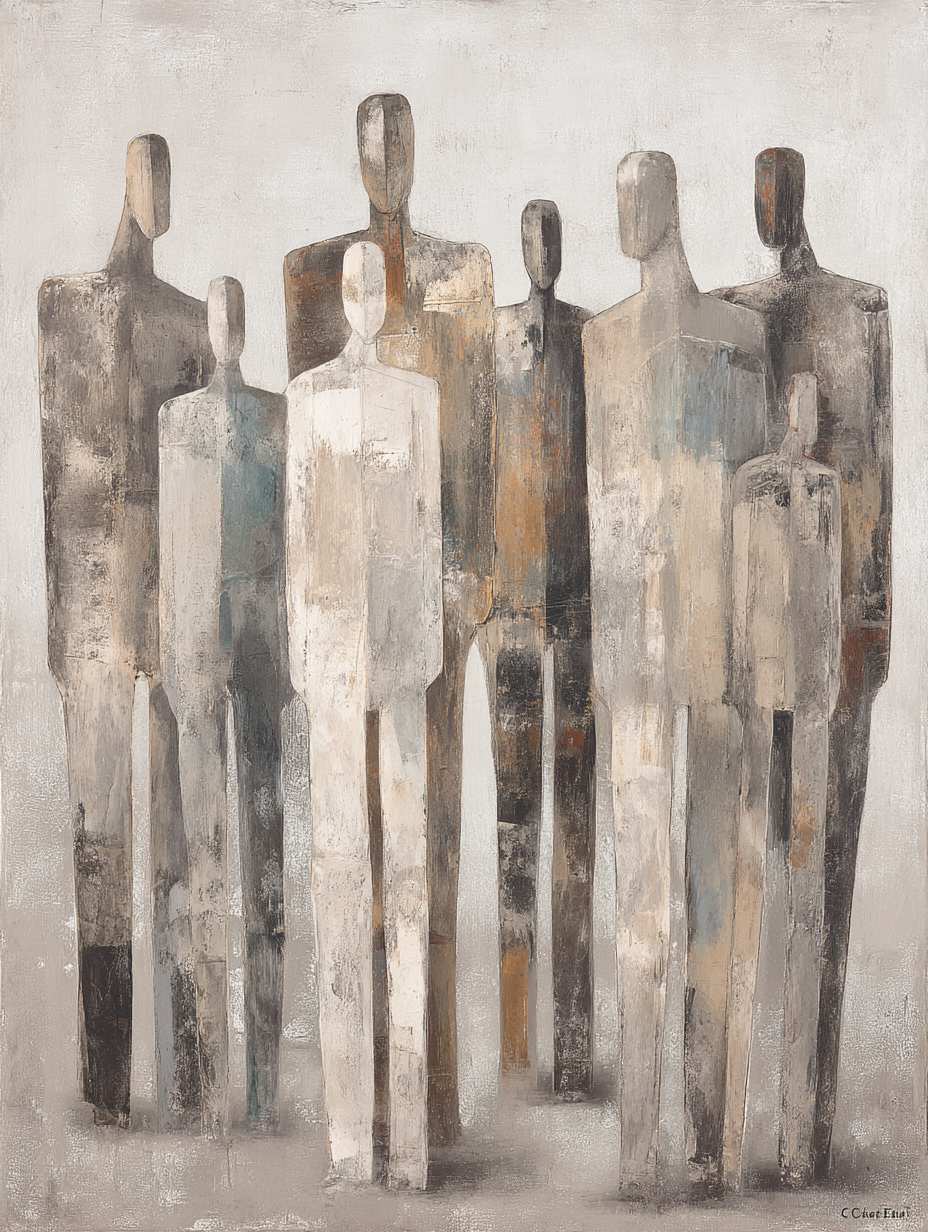  Stilisierte Menschliche Figuren Abstrakte Kunst | Industrial | Einrichtungsstile