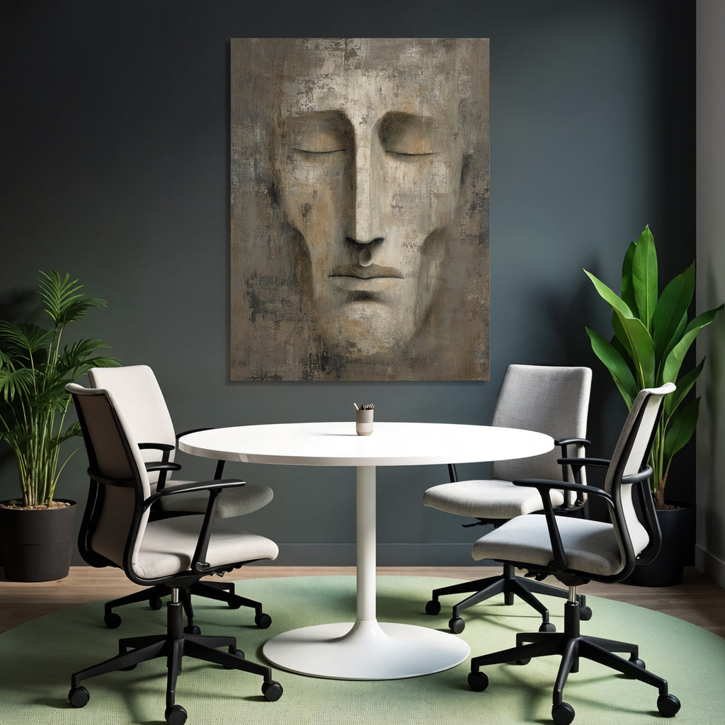 Stilisierte Menschliche Gesichtsrepraesentation Emotion Moderne Kunst