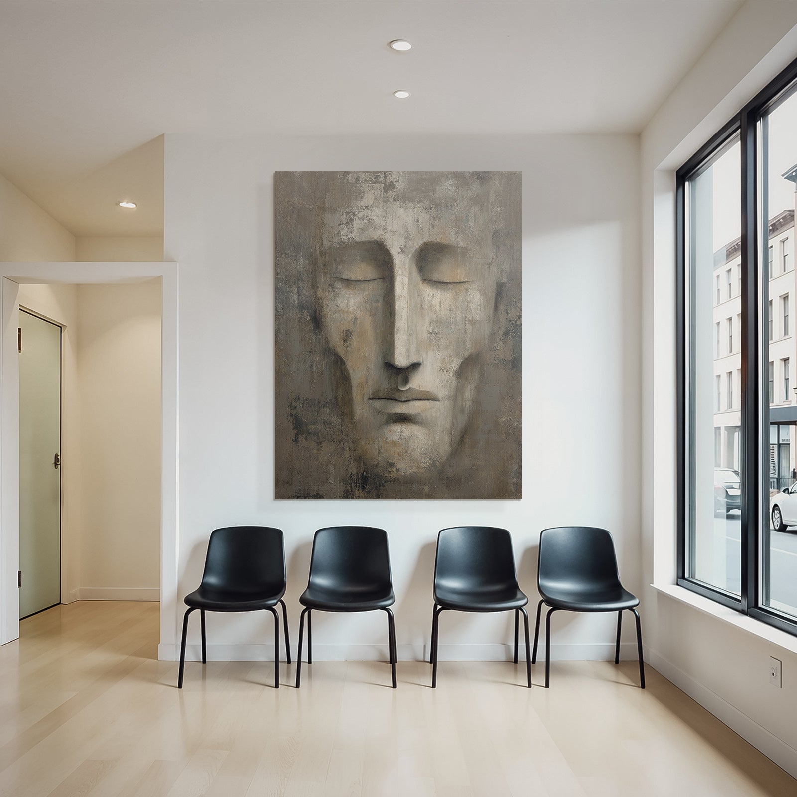 Stilisierte Menschliche Gesichtsrepraesentation Emotion Moderne Kunst