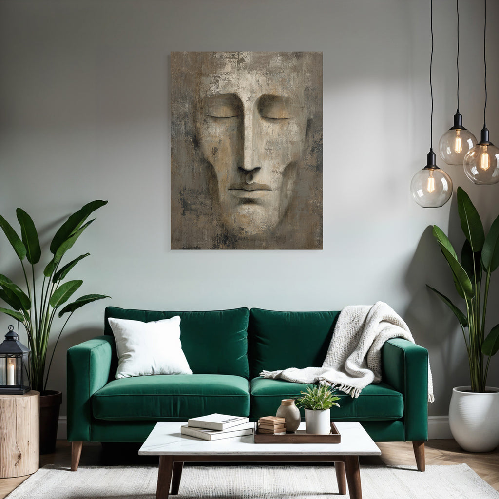 Stilisierte Menschliche Gesichtsrepraesentation Emotion Moderne Kunst