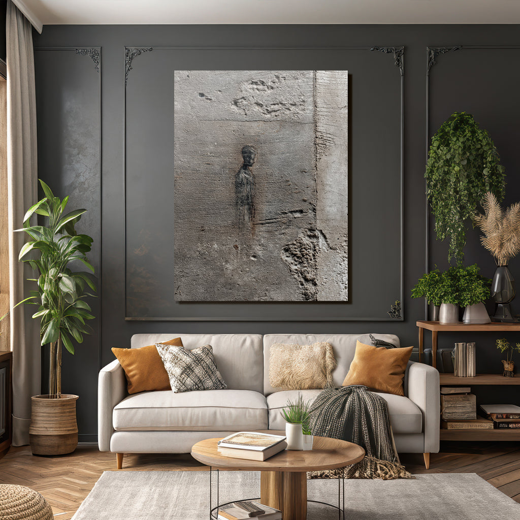 Strukturierter Beton Mauer Zeichnung