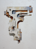  Strukturiertes Kunstwerk Waffe Abstrahiert | Industrial | Einrichtungsstile