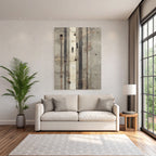 Texture Betonwand Mit Rohren Und Silhouetten