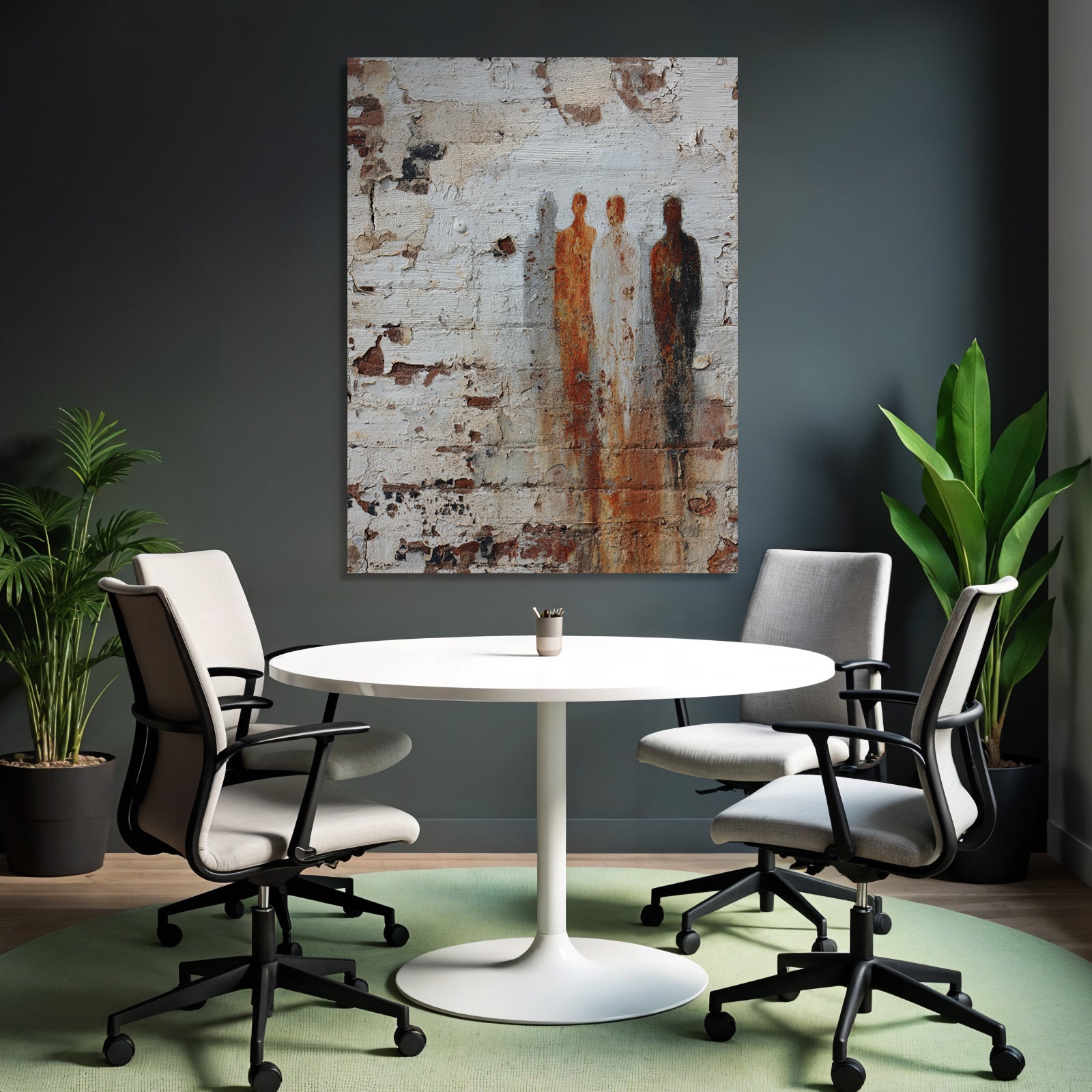 Wetterwand Mit Abstrakten Figuren Und Textur