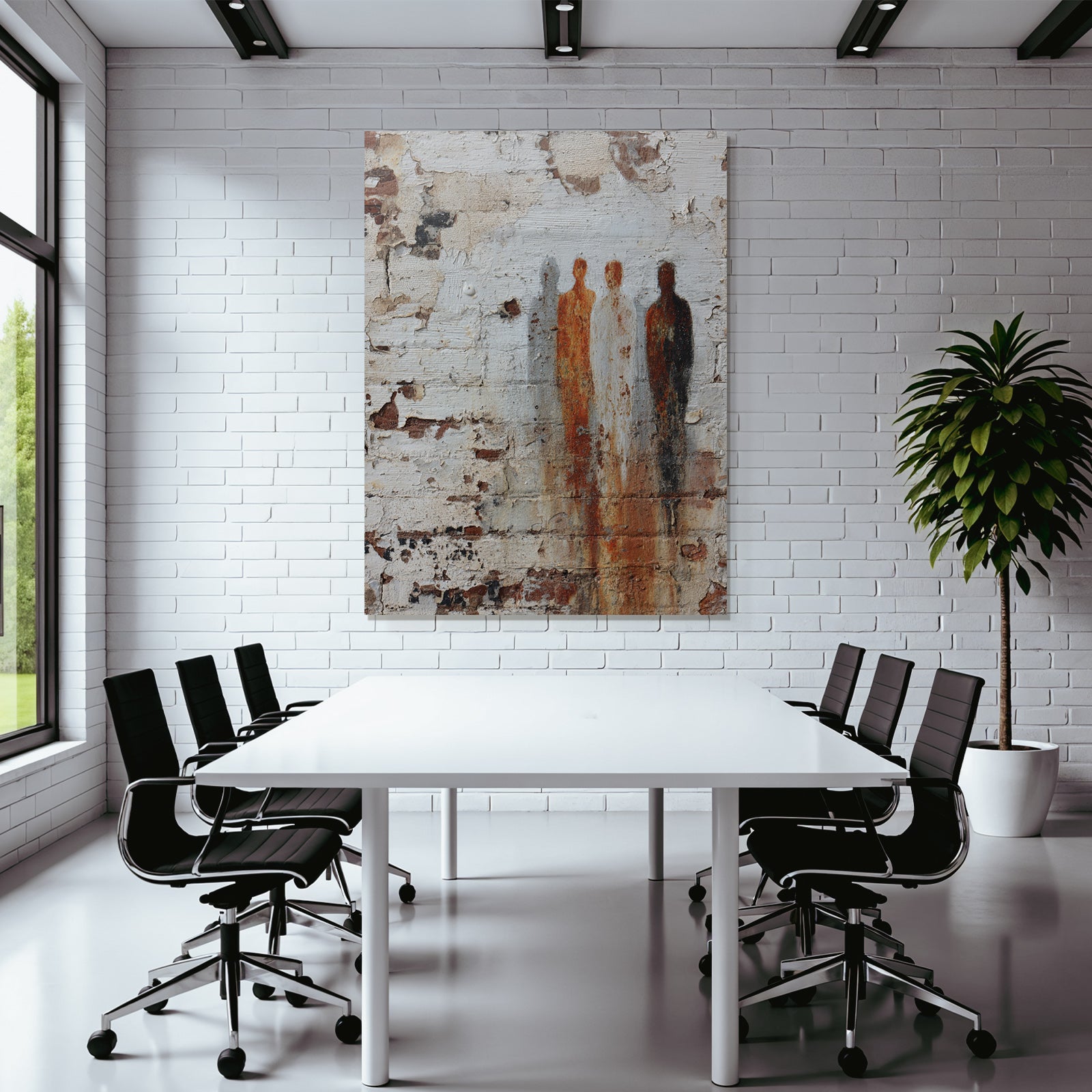 Wetterwand Mit Abstrakten Figuren Und Textur