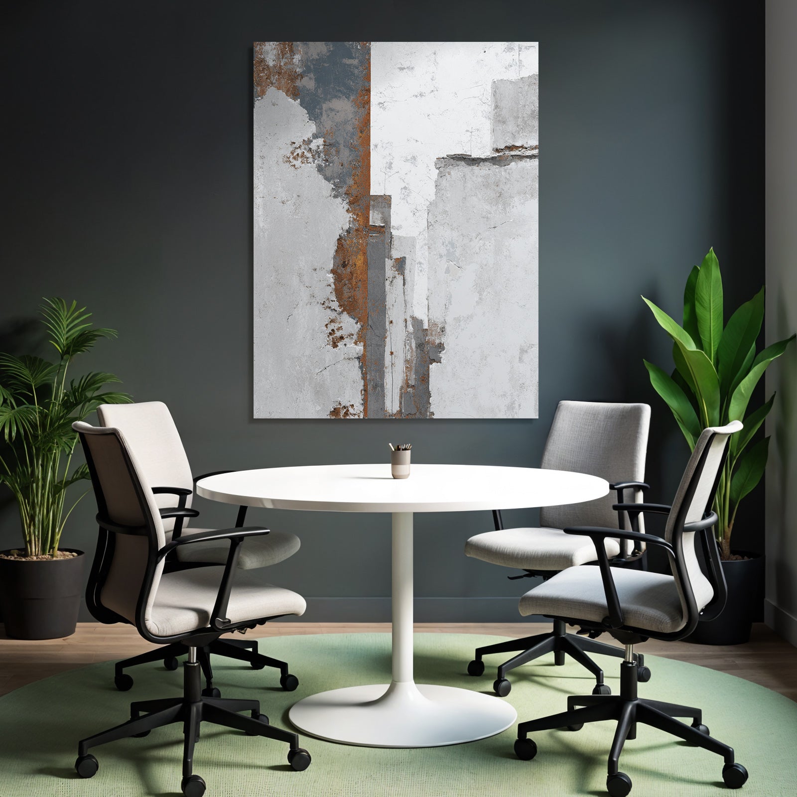 Abstracte Komposition Mit Texturen Und Farben Grau Weiss Rost
