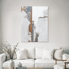 Abstracte Komposition Mit Texturen Und Farben Grau Weiss Rost