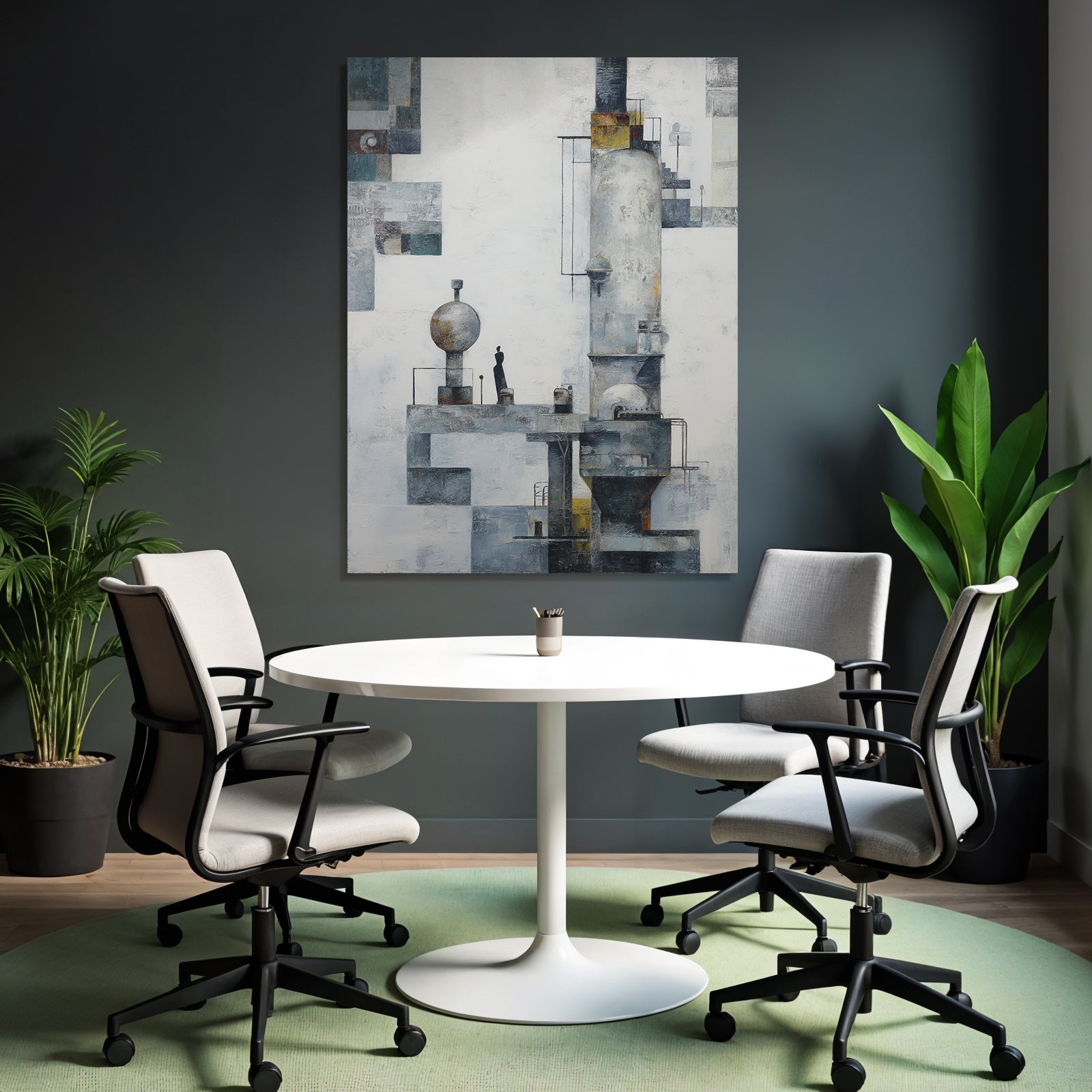 Abstrakte Architektur Menschliche Figur Modern Industrial