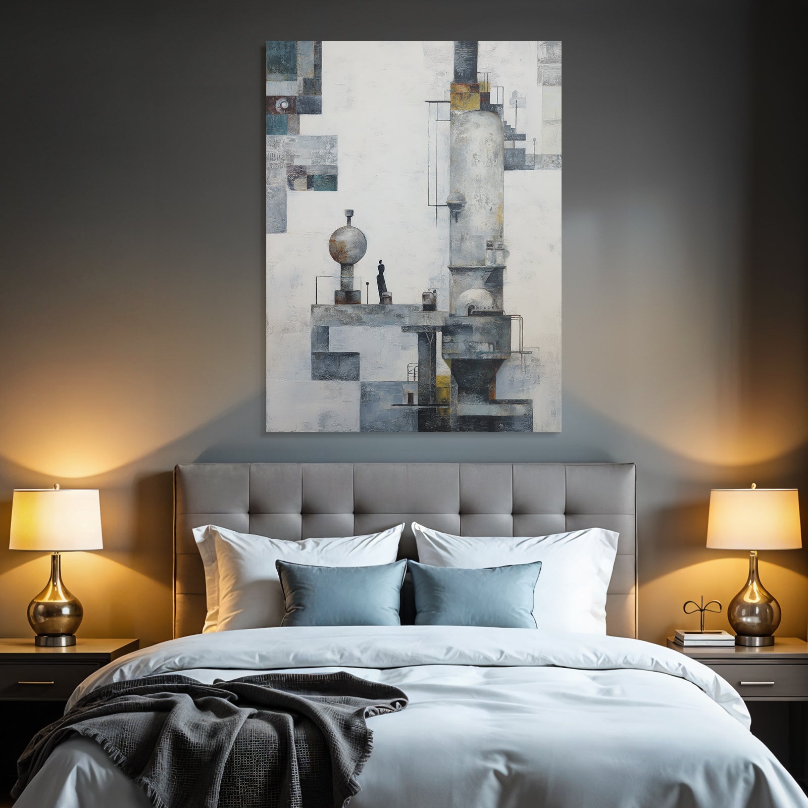 Abstrakte Architektur Menschliche Figur Modern Industrial