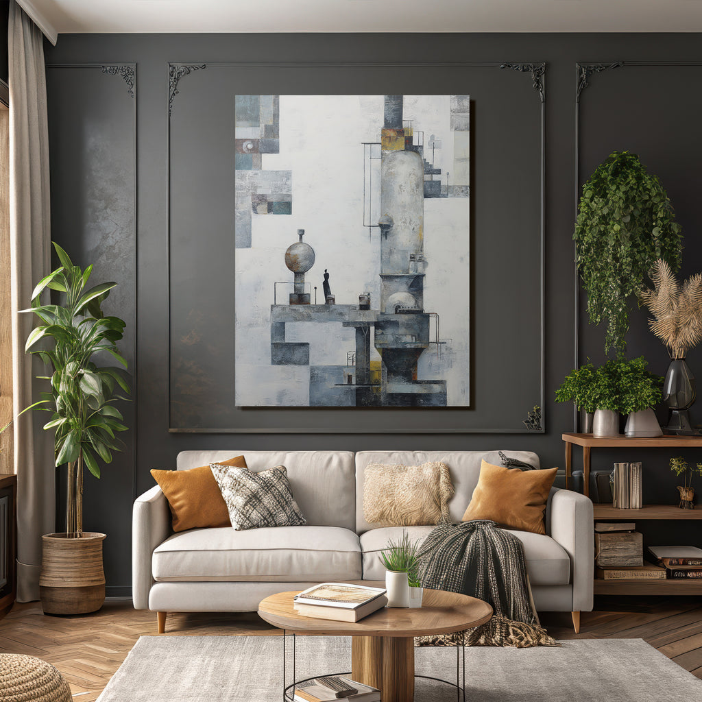 Abstrakte Architektur Menschliche Figur Modern Industrial