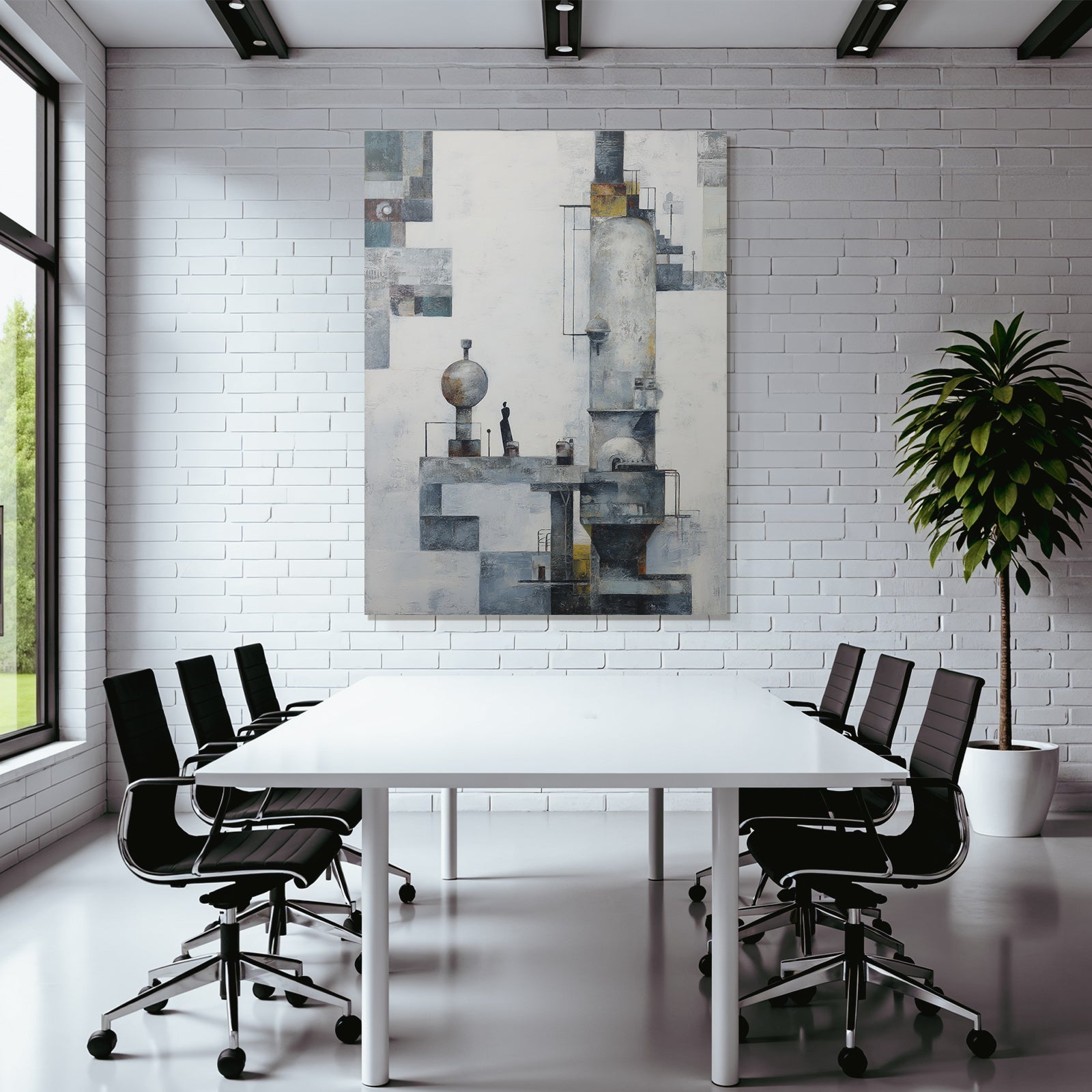 Abstrakte Architektur Menschliche Figur Modern Industrial
