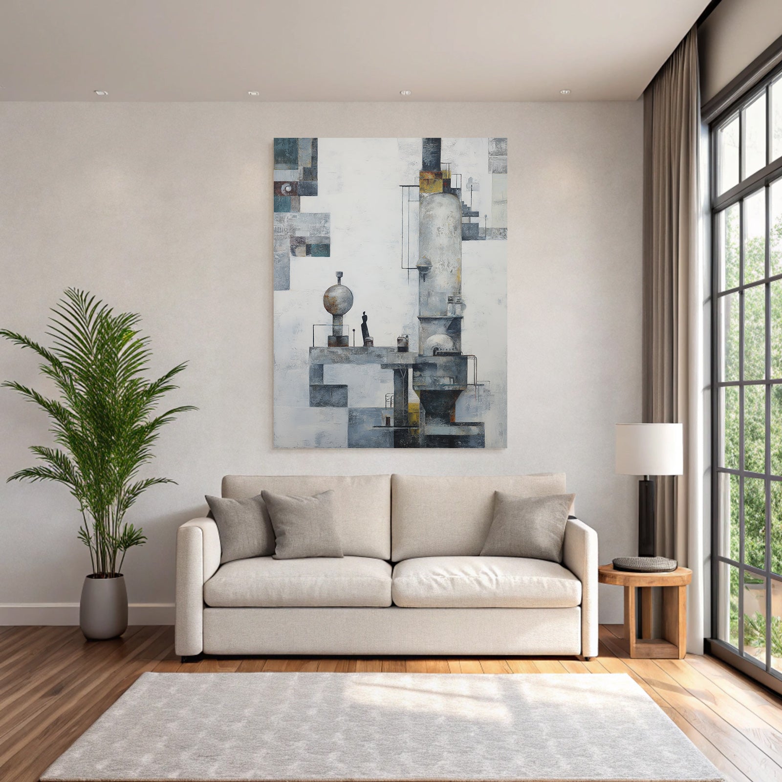 Abstrakte Architektur Menschliche Figur Modern Industrial