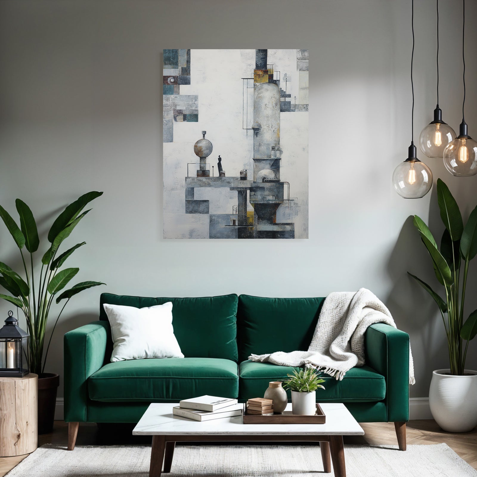 Abstrakte Architektur Menschliche Figur Modern Industrial