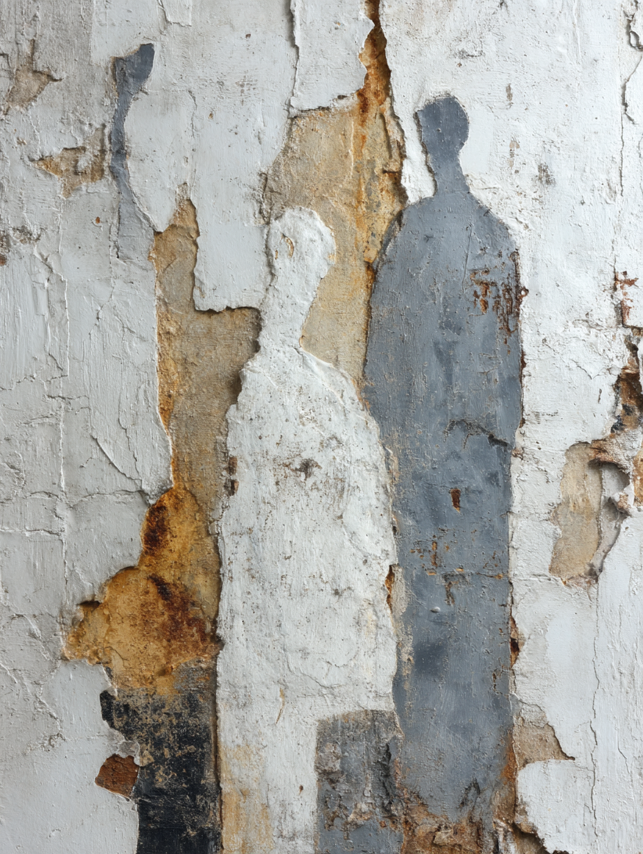 Abstrakte Darstellung Silhouetten Textur Peeling | Industrial | Einrichtungsstile