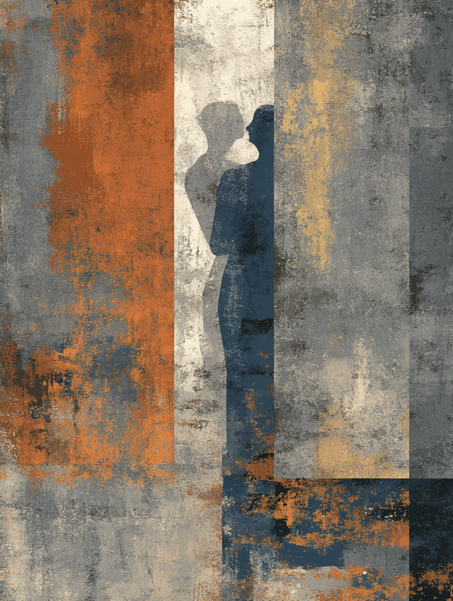 Abstrakte Darstellung Silhouetten Texturierte Farben | Industrial | Einrichtungsstile
