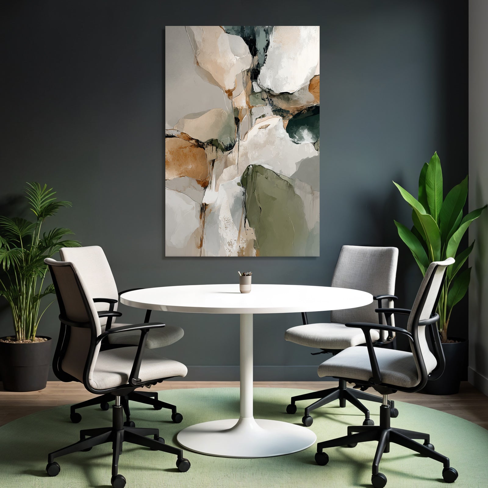 Abstract Art Soft Muted Colors Flowing Shapes Nature Organic Forms