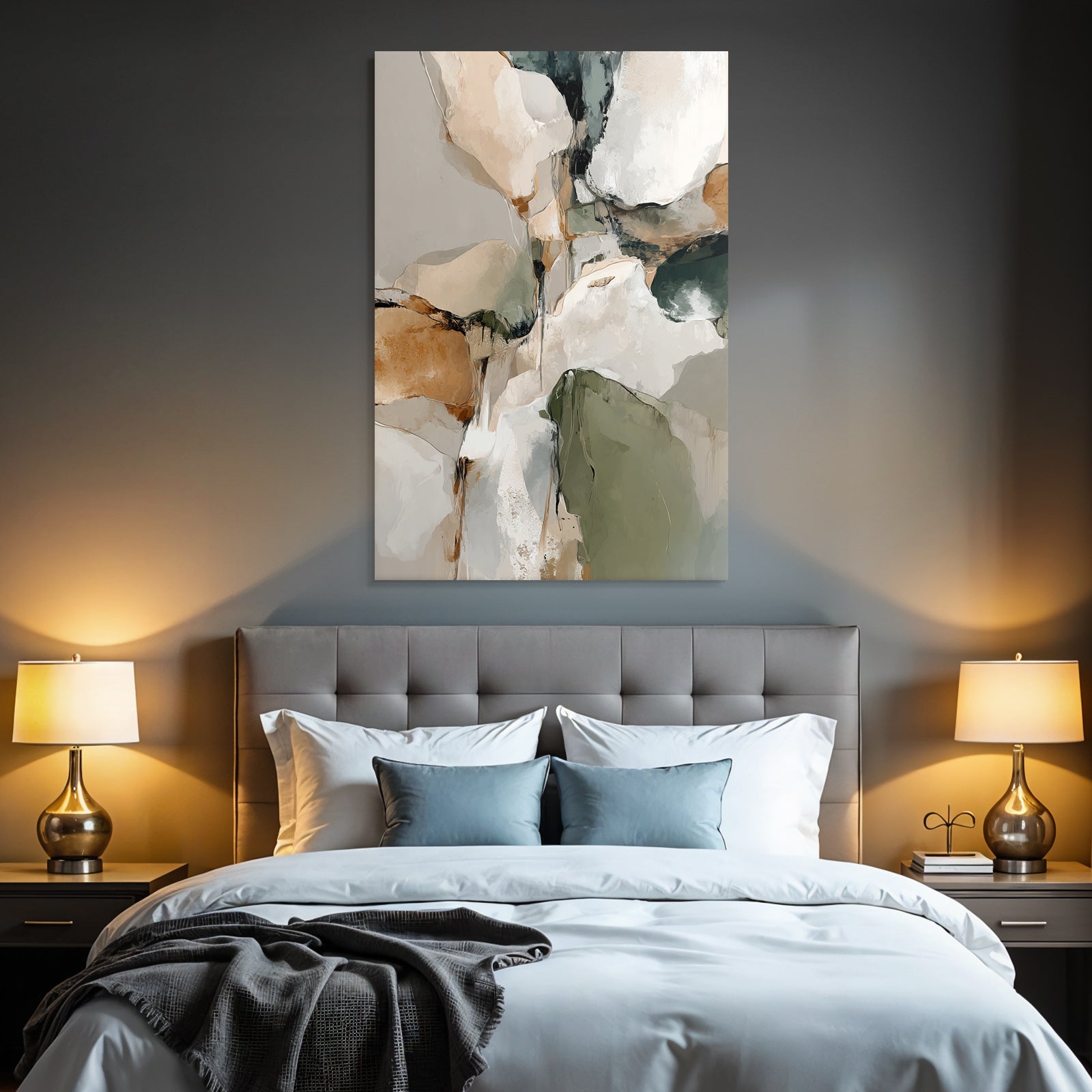 Abstract Art Soft Muted Colors Flowing Shapes Nature Organic Forms
