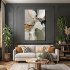 Abstract Art Soft Muted Colors Flowing Shapes Nature Organic Forms