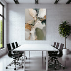 Abstract Art Soft Muted Colors Flowing Shapes Nature Organic Forms