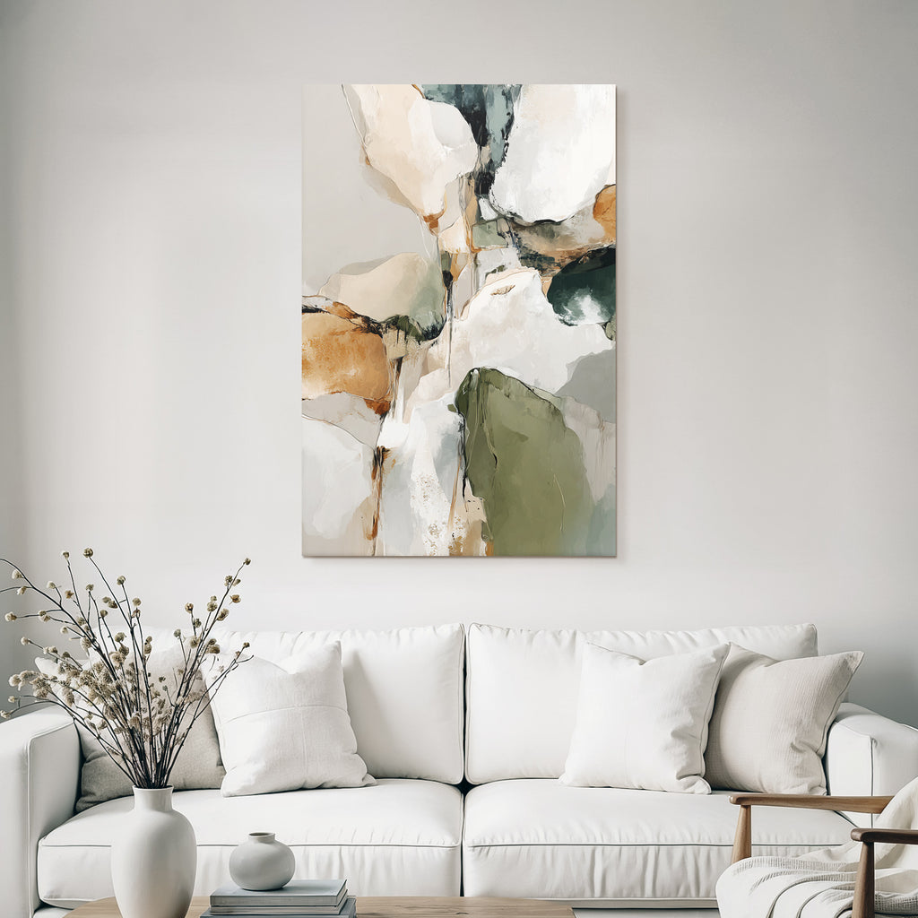 Abstract Art Soft Muted Colors Flowing Shapes Nature Organic Forms
