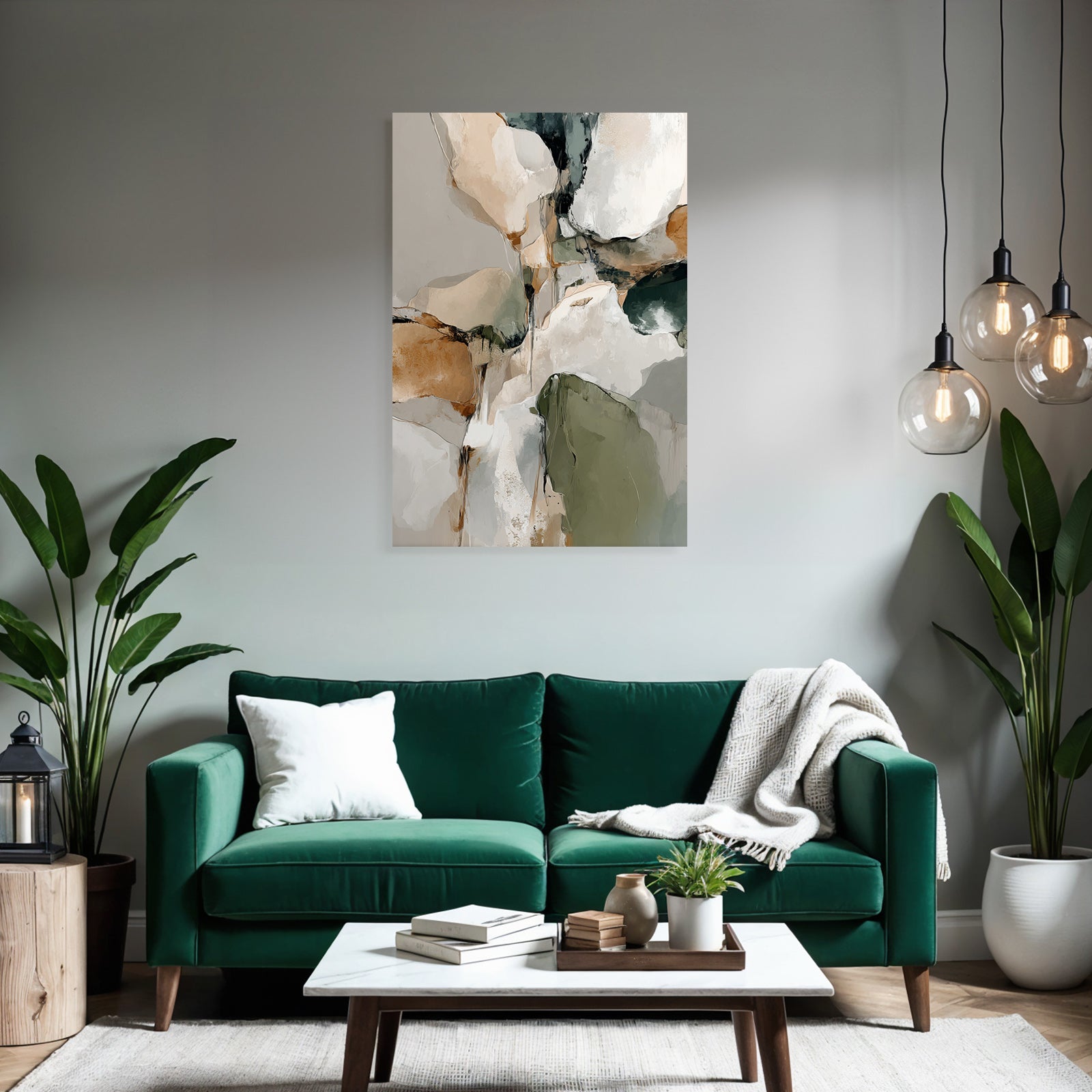 Abstract Art Soft Muted Colors Flowing Shapes Nature Organic Forms