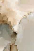 Abstract Artwork Soft Blended Colors Beige Cream Gray Organic Shapes Textured Brush Strokes | Japandi | Einrichtungsstile
