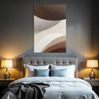 Abstract Curves Brown Beige Gray Artwork