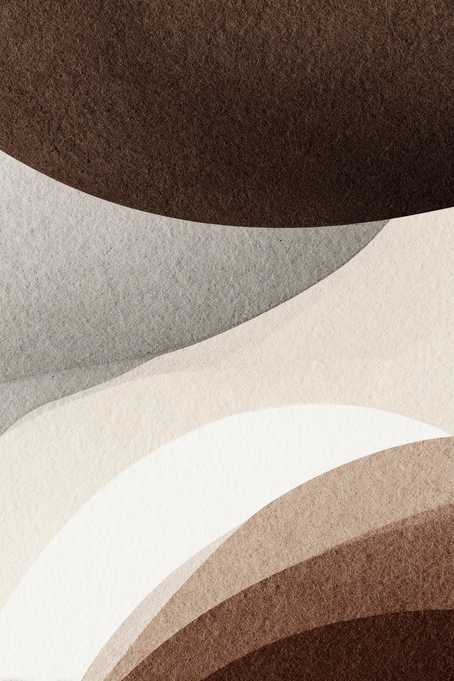 Abstract Curves Brown Beige Gray Artwork | Japandi | Einrichtungsstile
