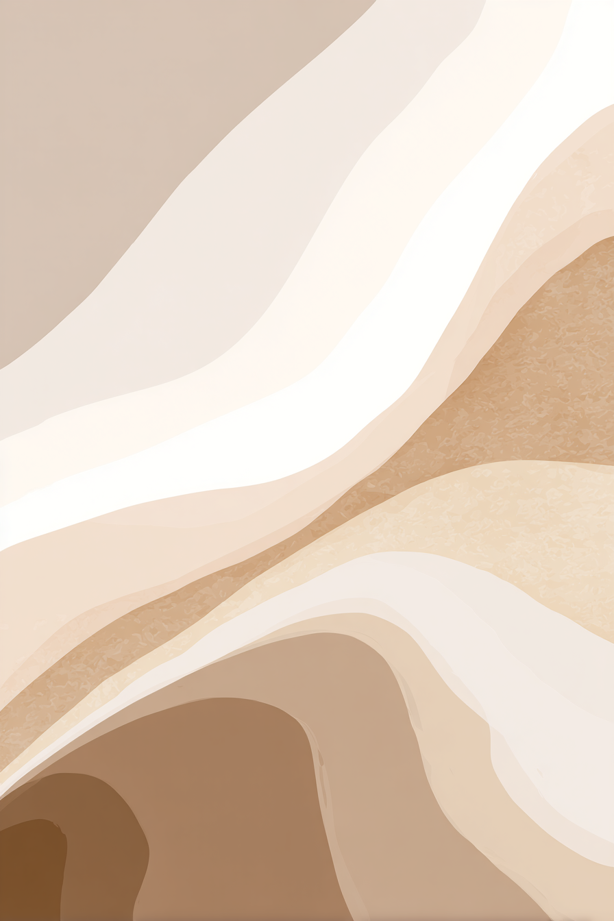 Abstract Design Beige Cream Flowing Shapes | Japandi | Einrichtungsstile