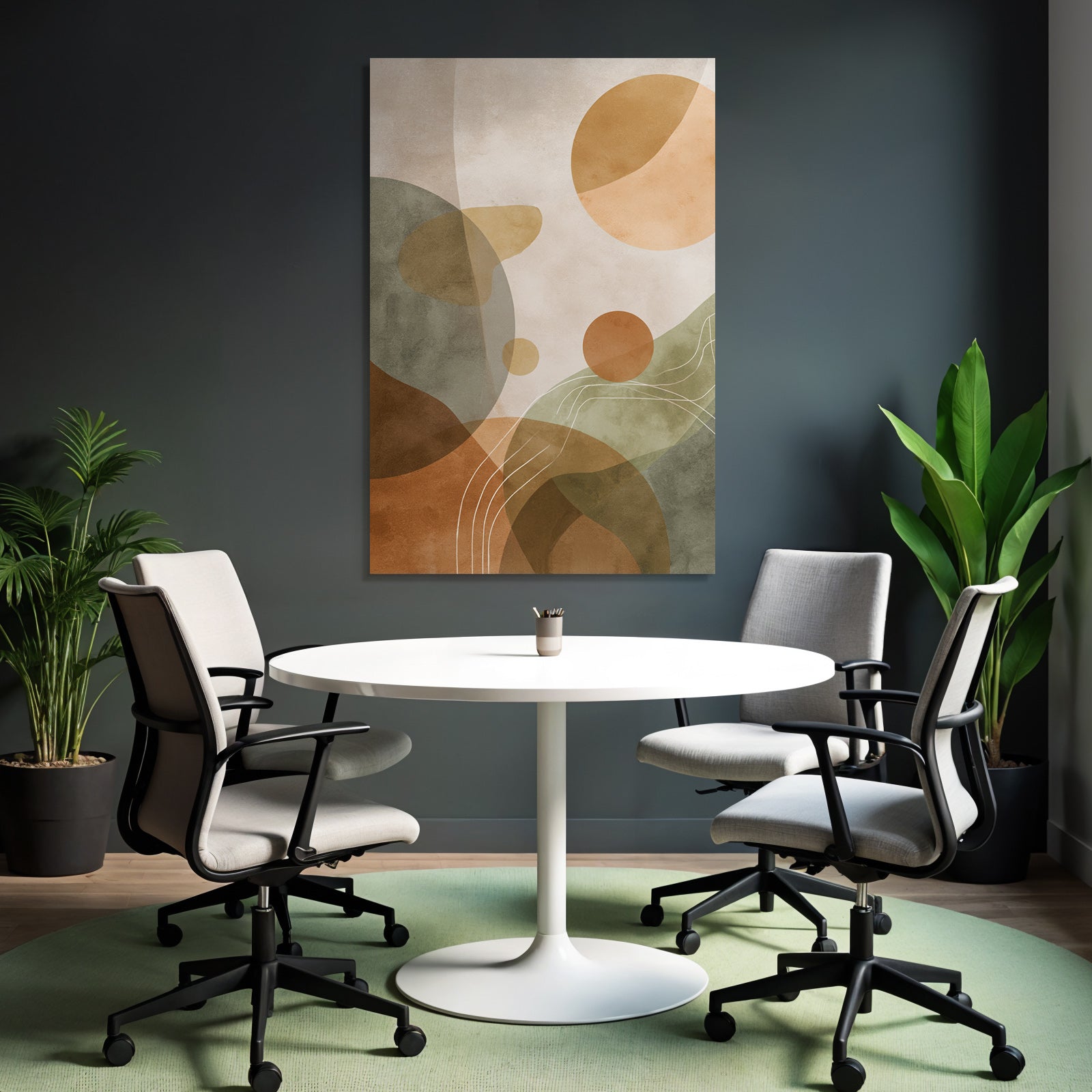 Abstract Design Circular Shapes Earthy Tones
