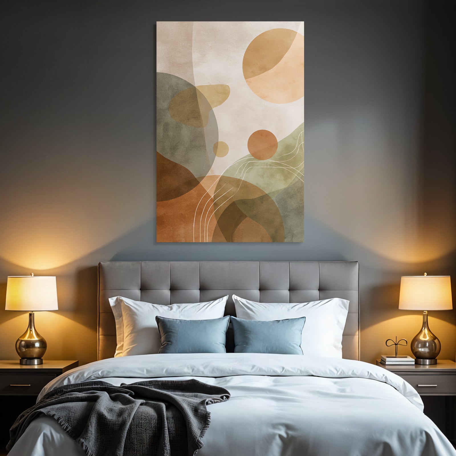 Abstract Design Circular Shapes Earthy Tones