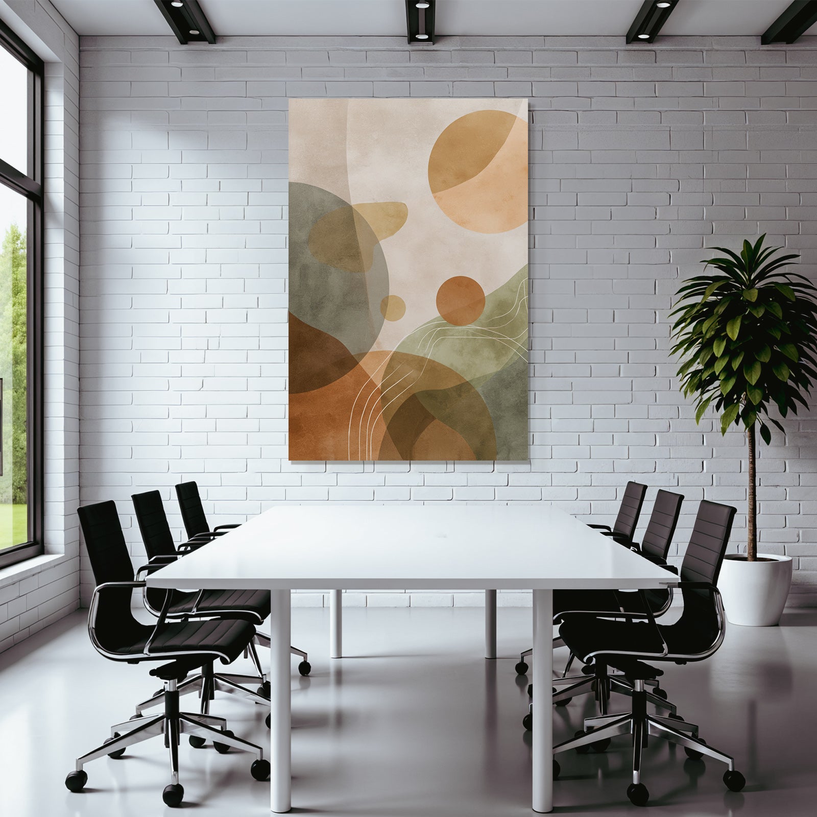 Abstract Design Circular Shapes Earthy Tones