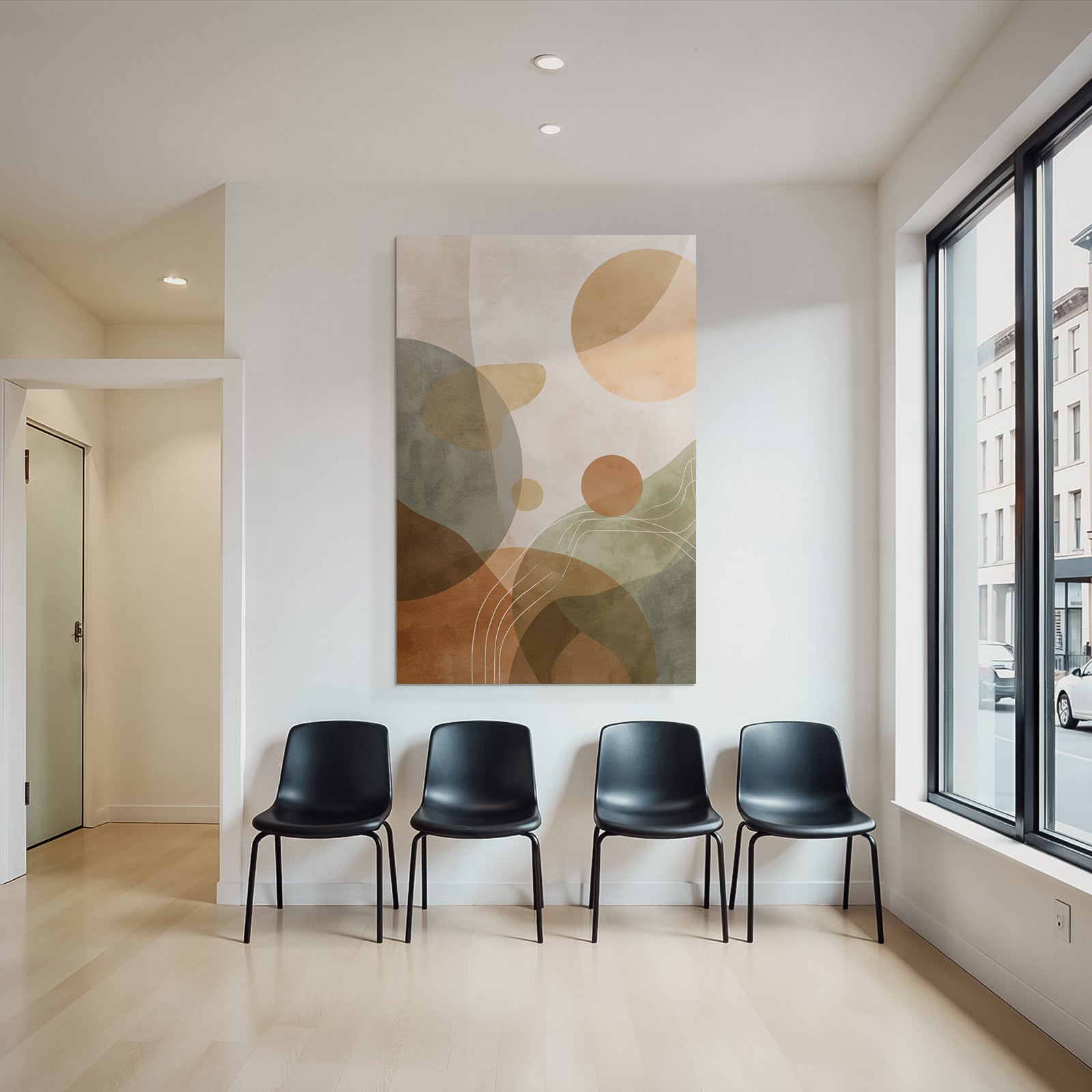 Abstract Design Circular Shapes Earthy Tones