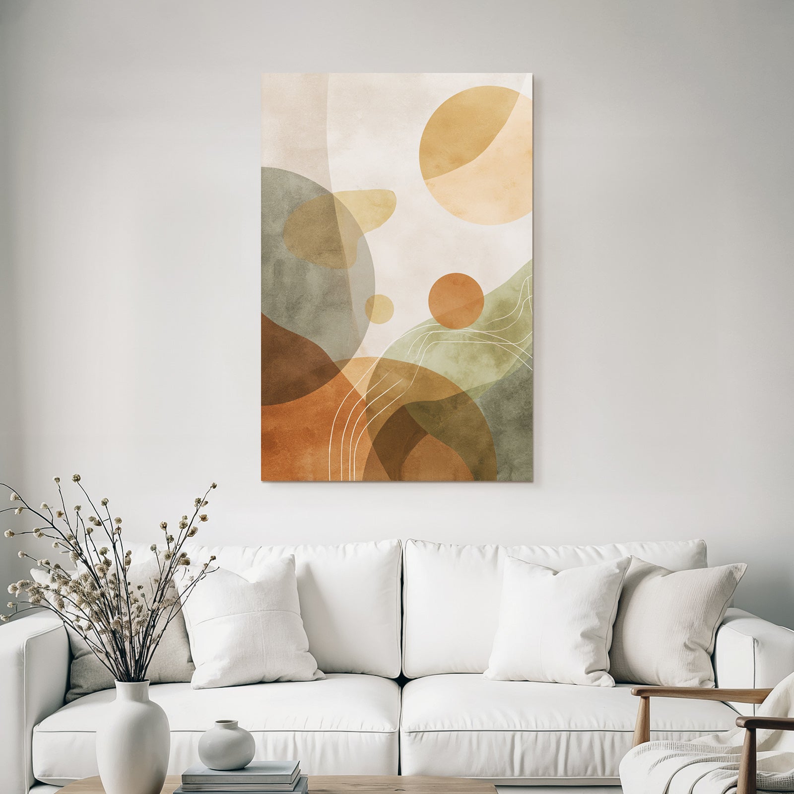 Abstract Design Circular Shapes Earthy Tones