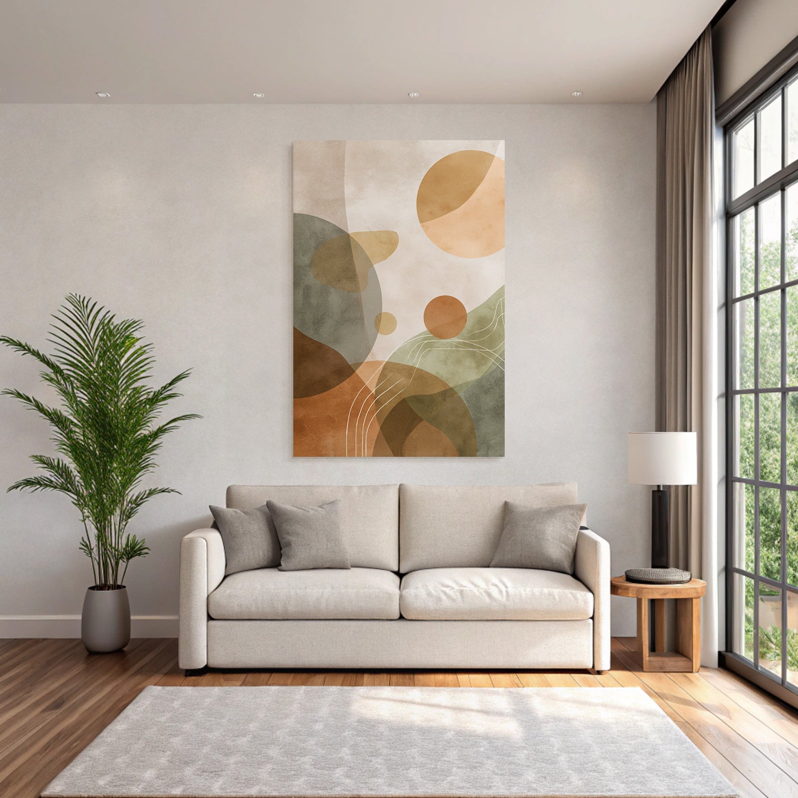 Abstract Design Circular Shapes Earthy Tones