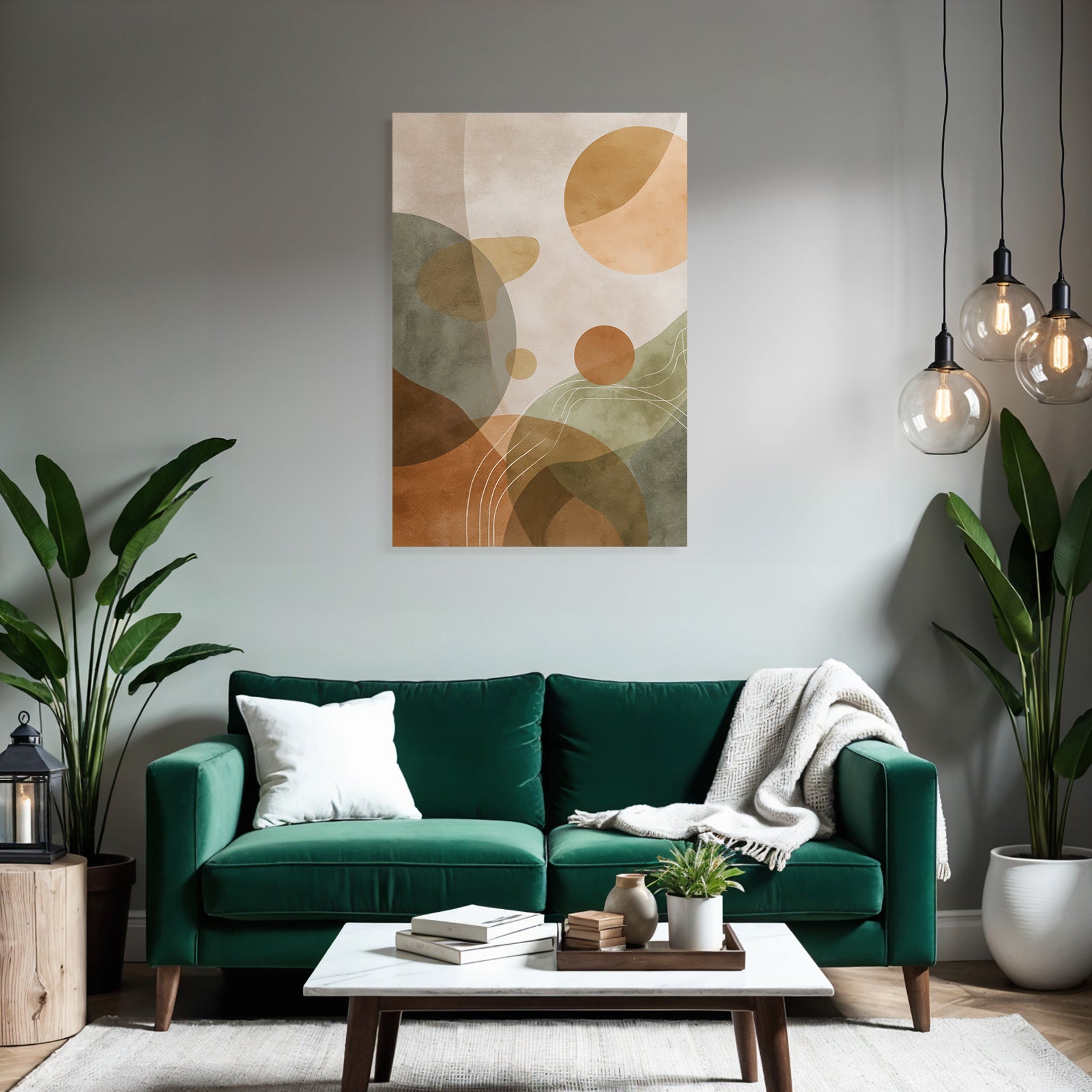 Abstract Design Circular Shapes Earthy Tones