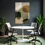 Abstract Design Colored Organic Shapes Modern Artistic Style
