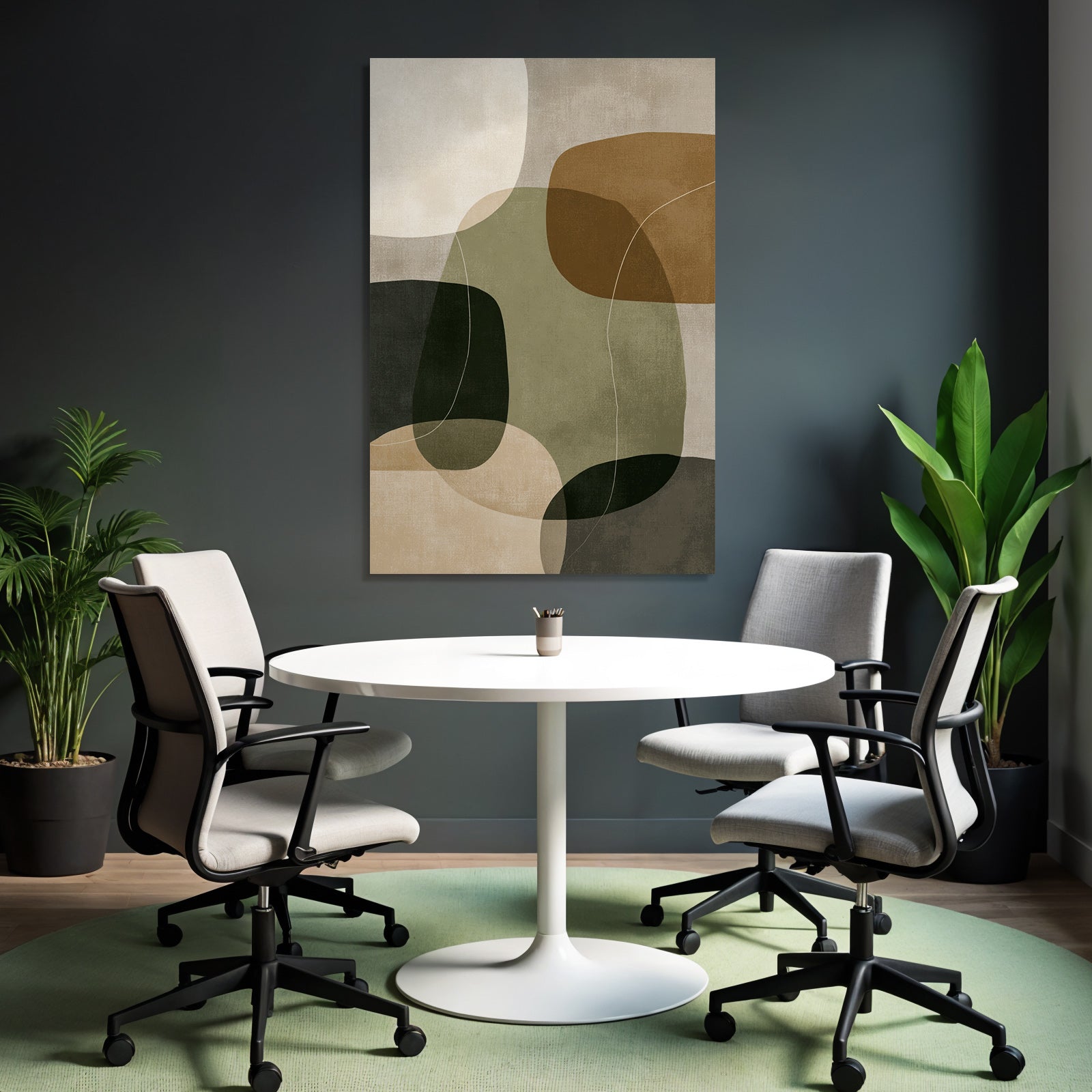 Abstract Design Colored Organic Shapes Modern Artistic Style