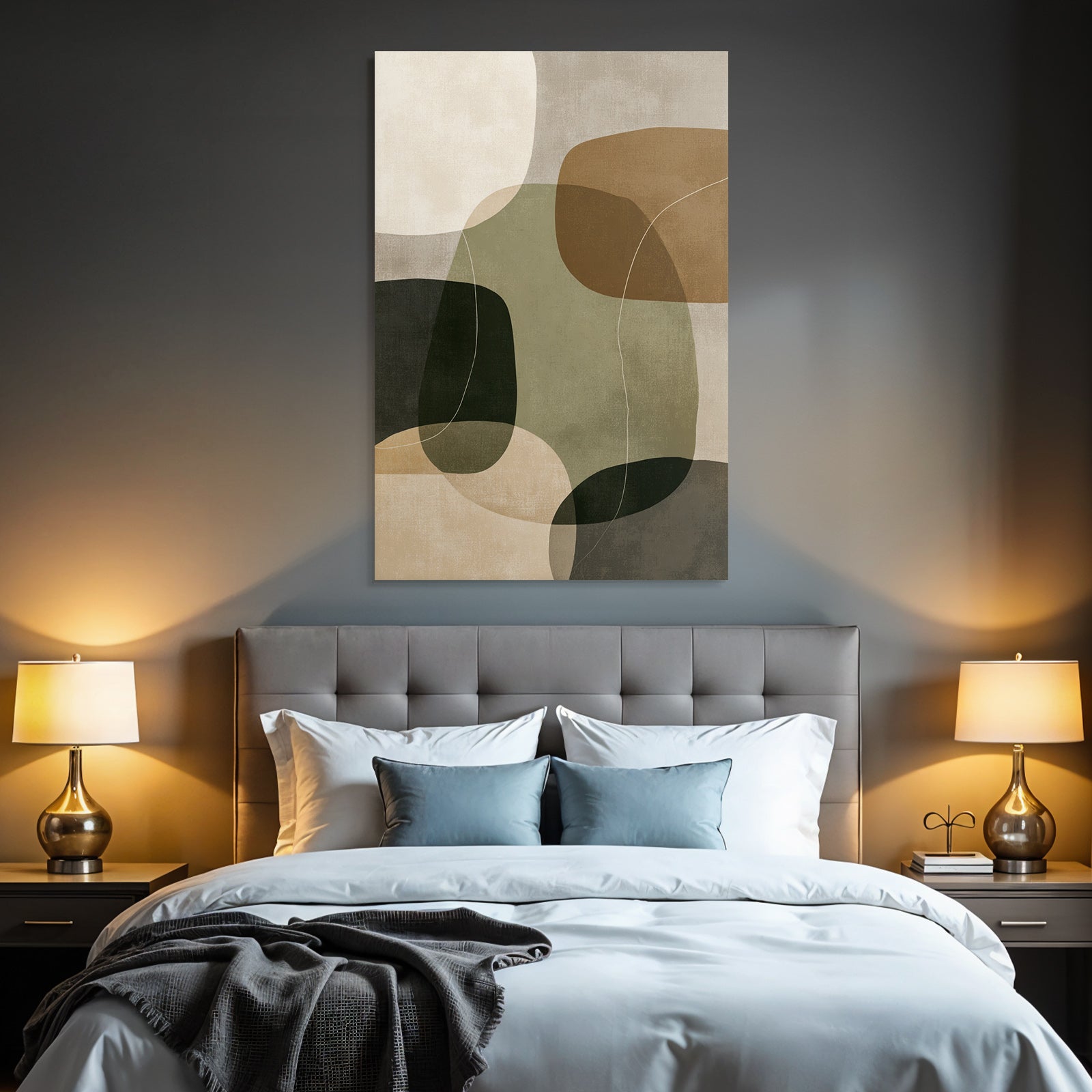 Abstract Design Colored Organic Shapes Modern Artistic Style