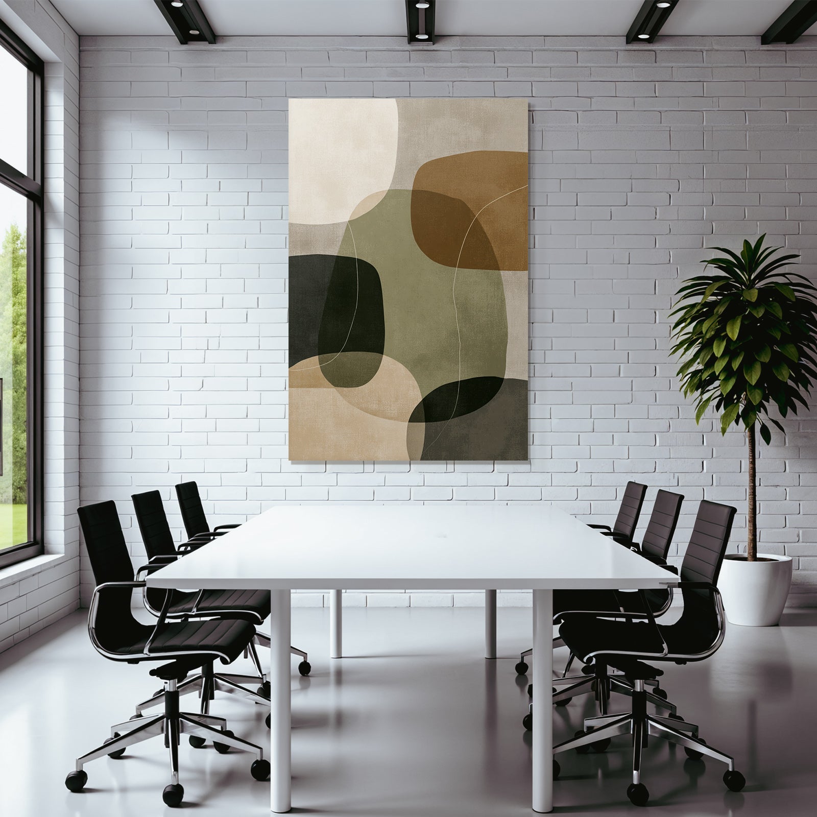 Abstract Design Colored Organic Shapes Modern Artistic Style