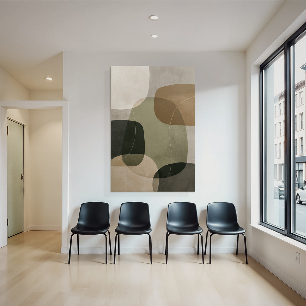 Abstract Design Colored Organic Shapes Modern Artistic Style