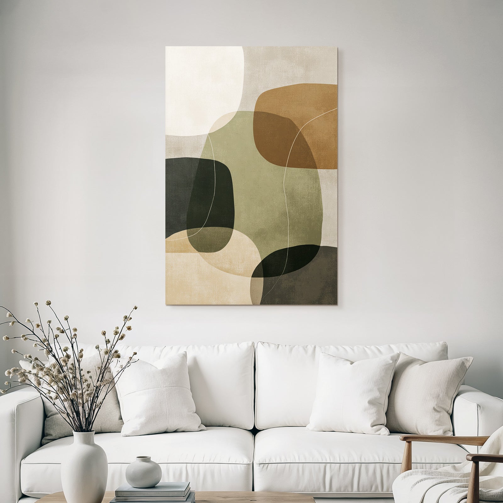 Abstract Design Colored Organic Shapes Modern Artistic Style