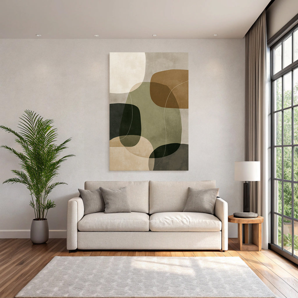 Abstract Design Colored Organic Shapes Modern Artistic Style