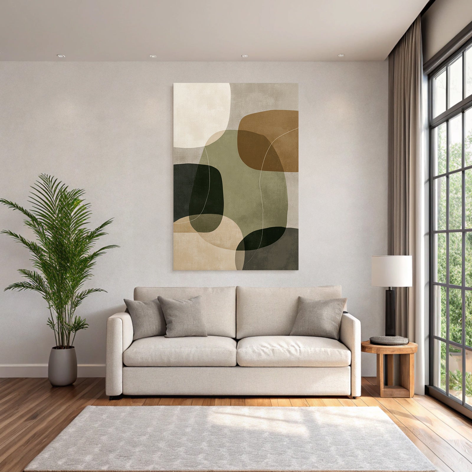 Abstract Design Colored Organic Shapes Modern Artistic Style