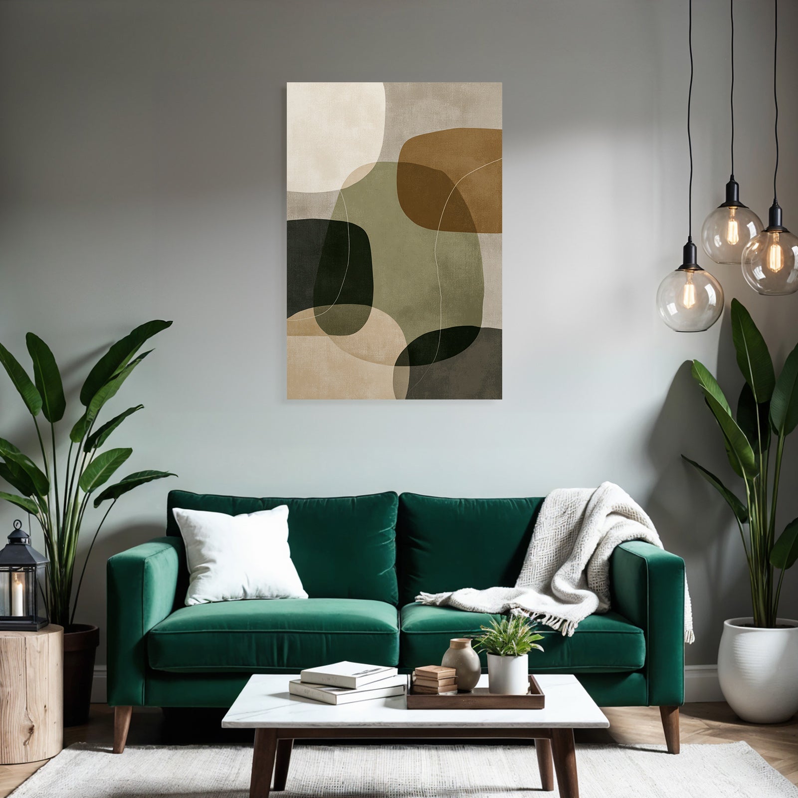 Abstract Design Colored Organic Shapes Modern Artistic Style