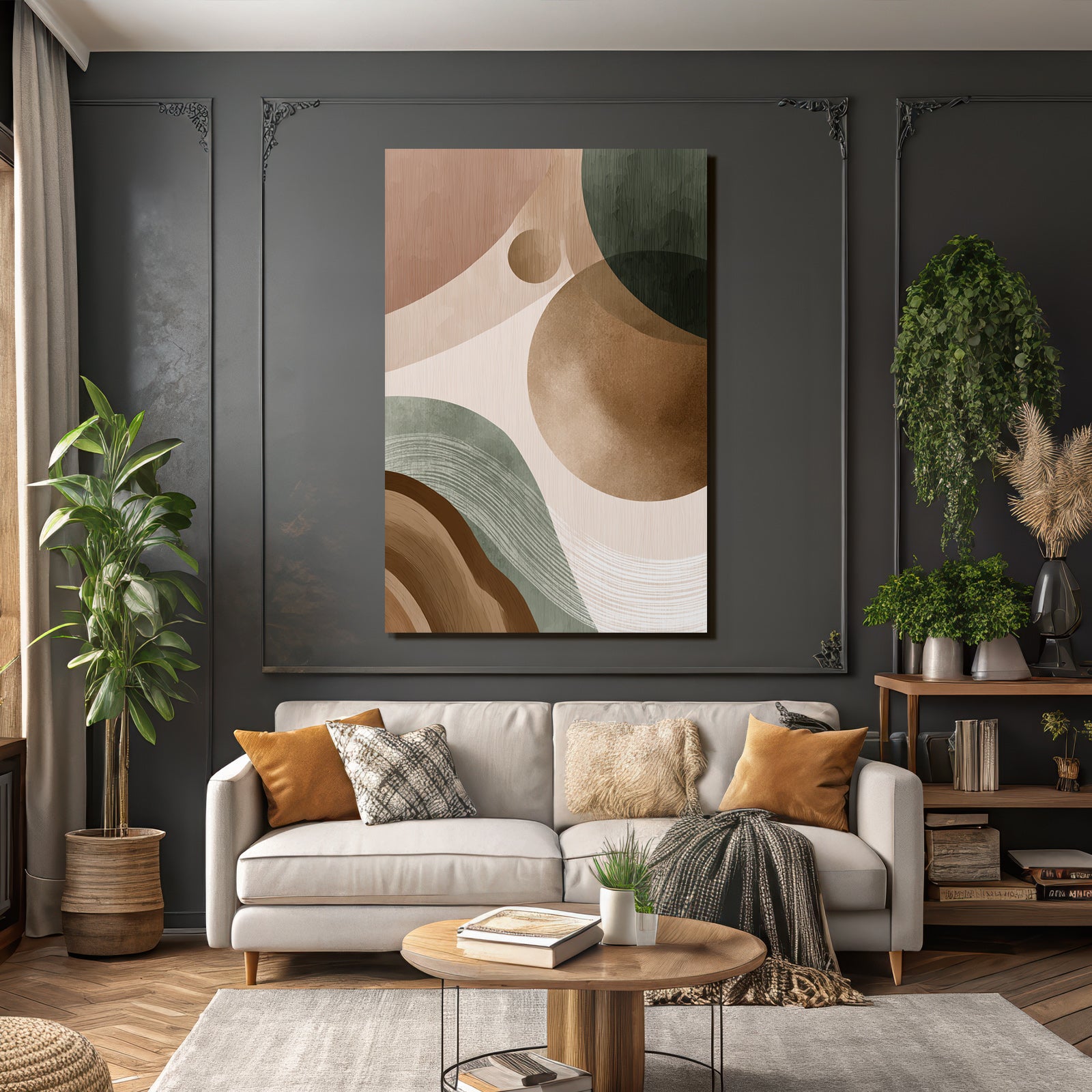 Abstract Design Earth Tones Organic Shapes Texture