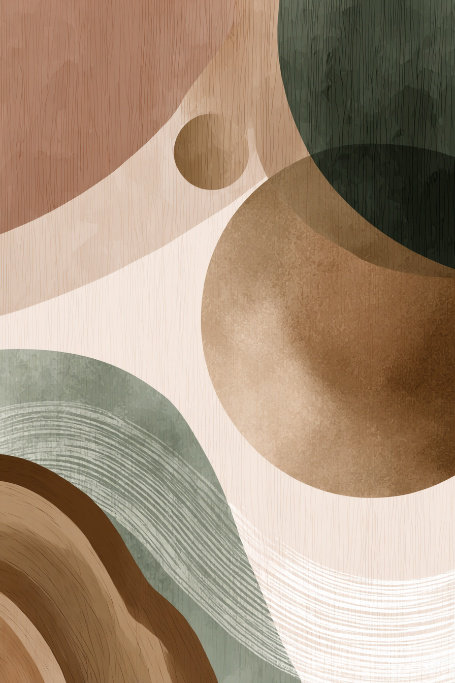 Abstract Design Earth Tones Organic Shapes Texture | Japandi | Einrichtungsstile