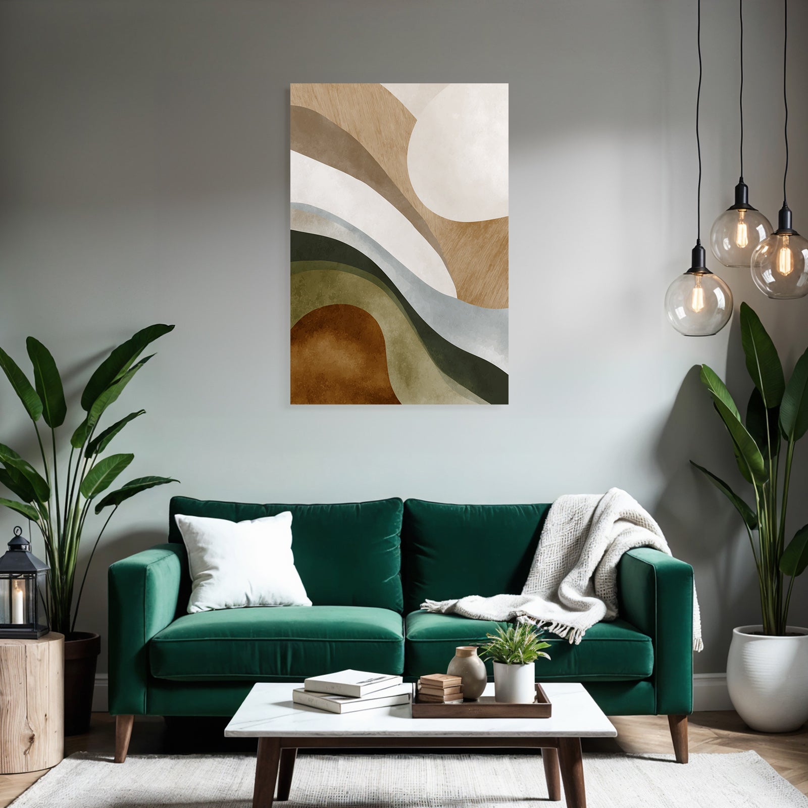 Abstract Design Earthy Colors Textured Layered Shapes Modern Art