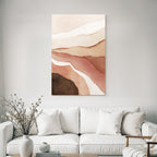 Abstract Design Erdtoene Wellen Huegel