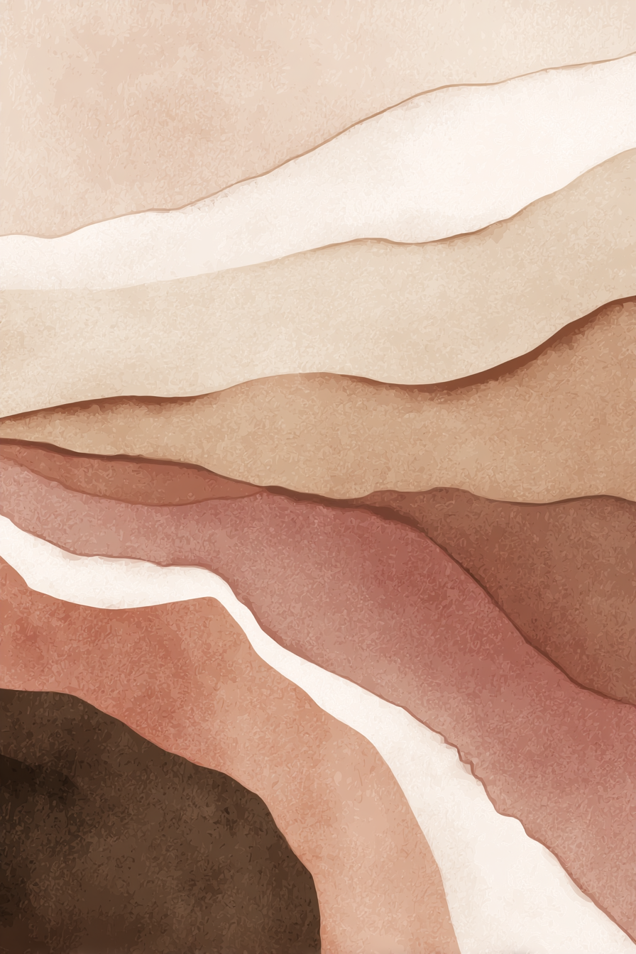 Abstract Design Erdtoene Wellen Huegel | Japandi | Einrichtungsstile